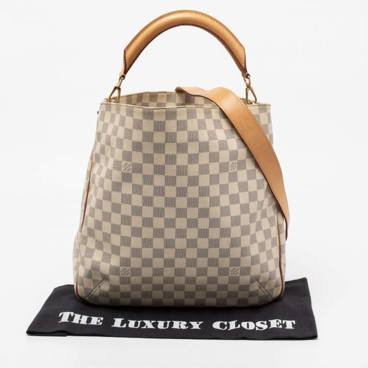 Pre Owned Louis Vuitton Damier Azur Canvas Soffi Bag