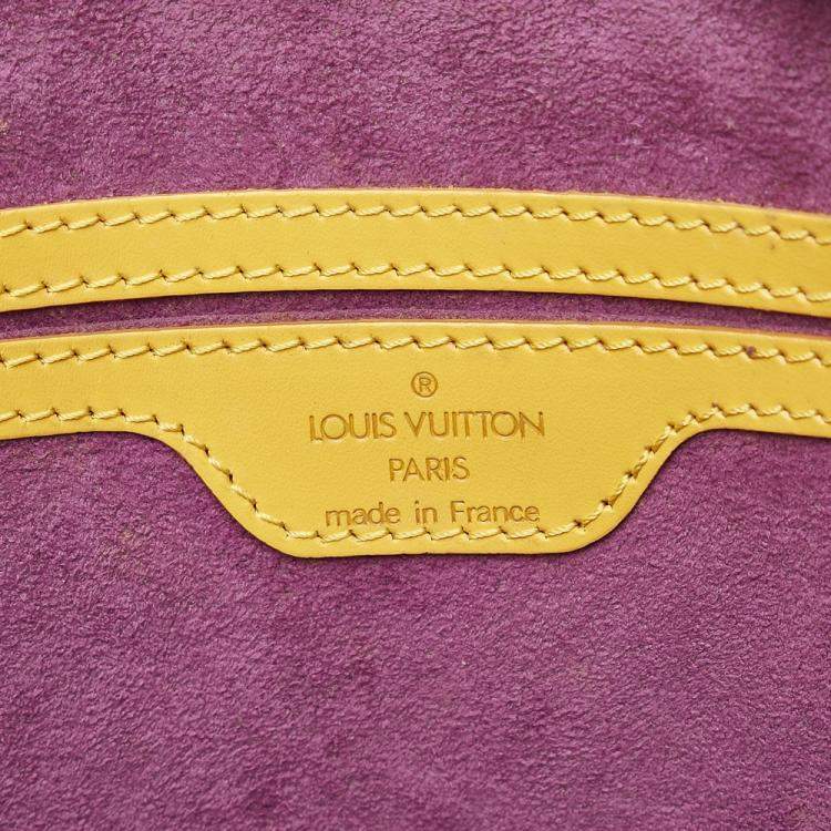 Pre Owned Louis Vuitton Yellow Epi Saint Jacques PM Short Strap