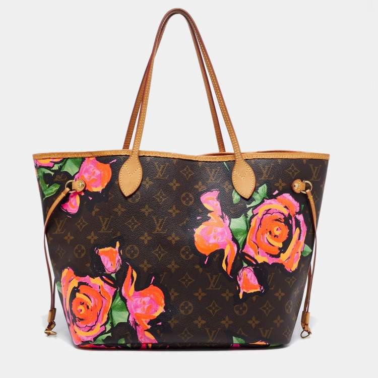 Louis Vuitton Neverfull MM Stephen Sprouse roses Limited Edition Used