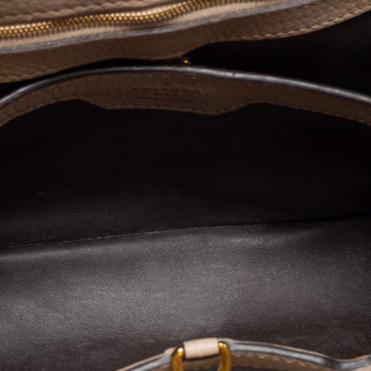 Pre Owned Louis Vuitton Galet Taurillon Leather And Python Capucines BB Bag