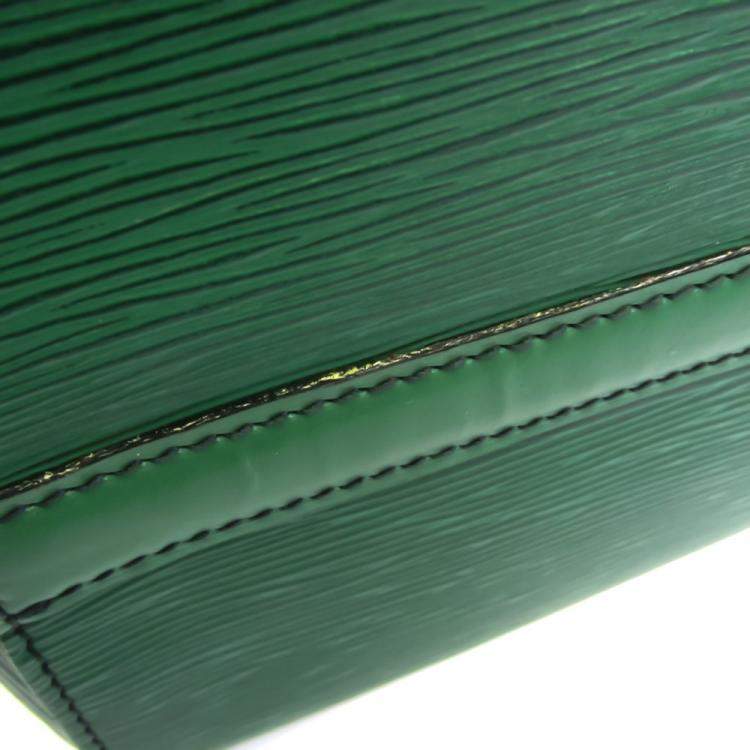 Pre Owned Louis Vuitton Green Epi Leather Speedy 35 Satchel Bag 