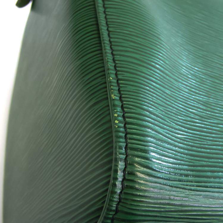 Pre Owned Louis Vuitton Green Epi Leather Speedy 35 Satchel Bag 