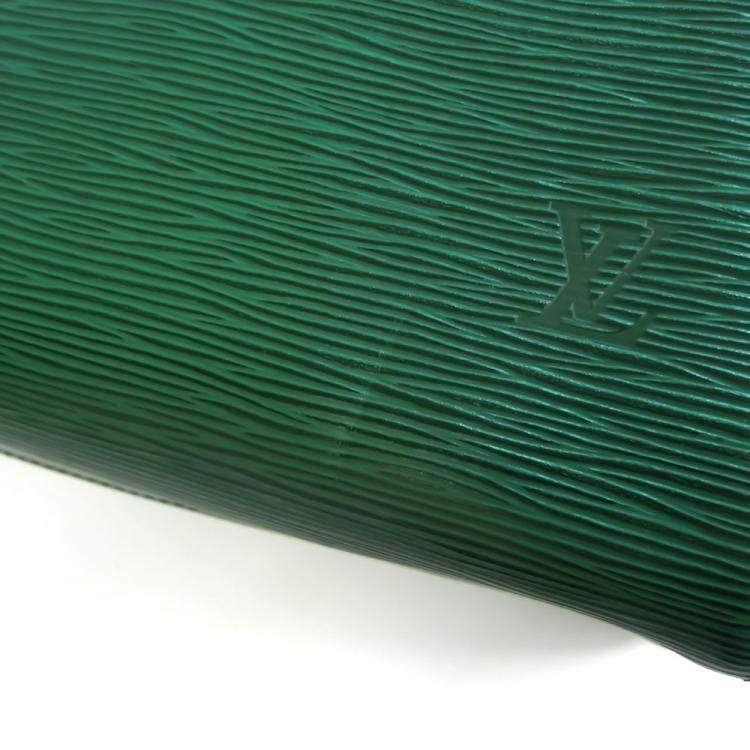 Pre Owned Louis Vuitton Green Epi Leather Speedy 35 Satchel Bag 