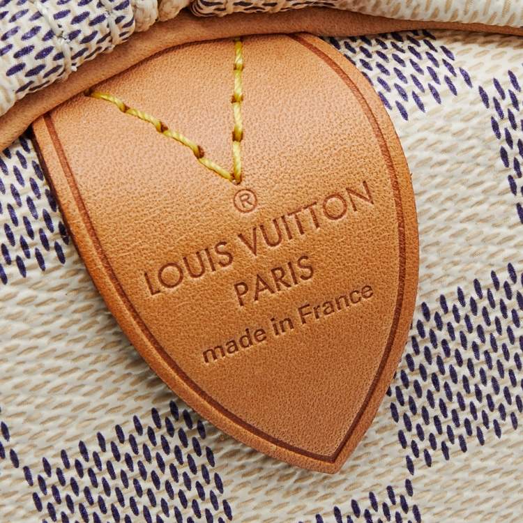 Pre Owned Louis Vuitton Damier Azur Canvas Speedy 30 Bag