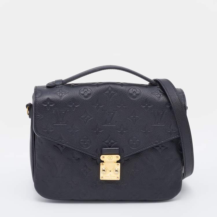 Louis Vuitton Pochette Metis Empreinte Noir Black Leather New