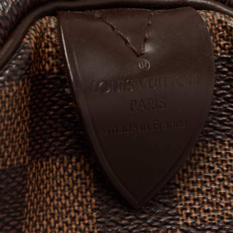 Pre Owned Louis Vuitton Damier Ebene Canvas Speedy 30 Bag