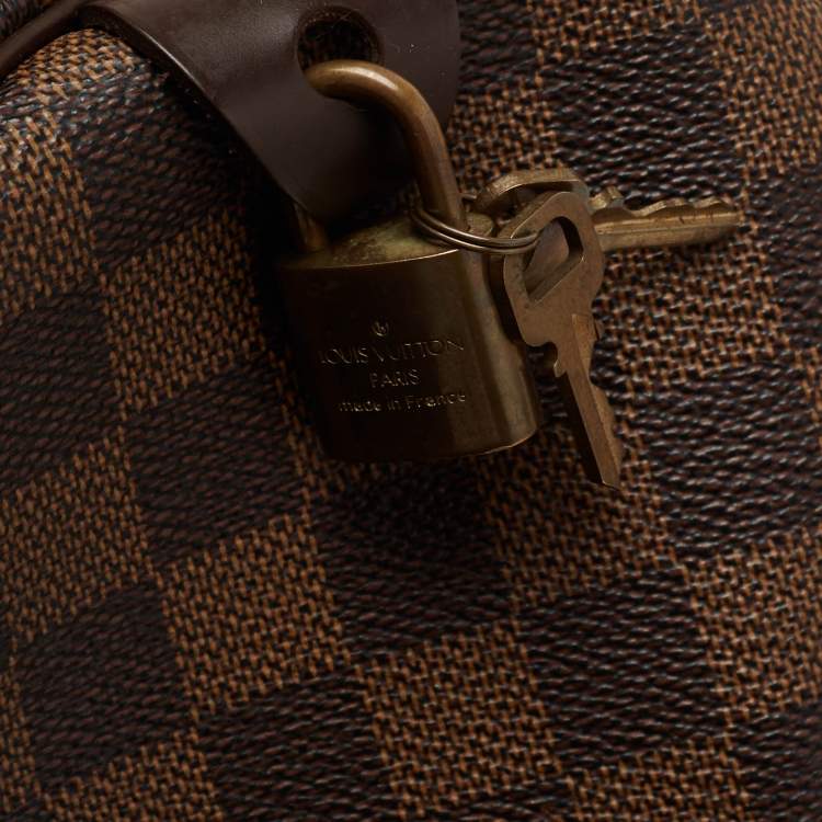Pre Owned Louis Vuitton Damier Ebene Canvas Speedy 30 Bag