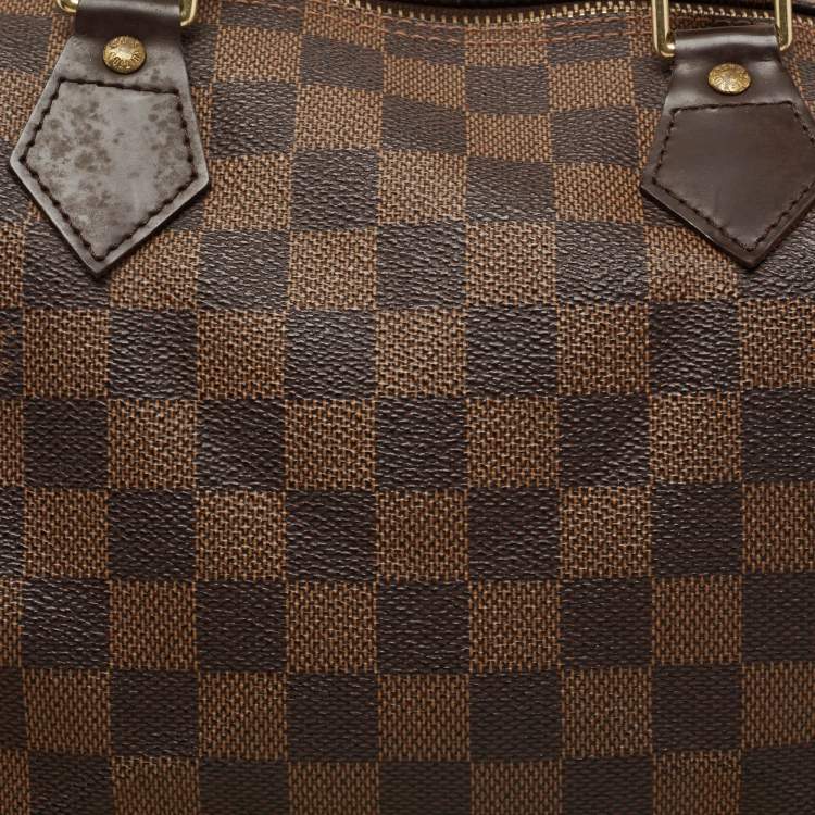 Pre Owned Louis Vuitton Damier Ebene Canvas Speedy 30 Bag