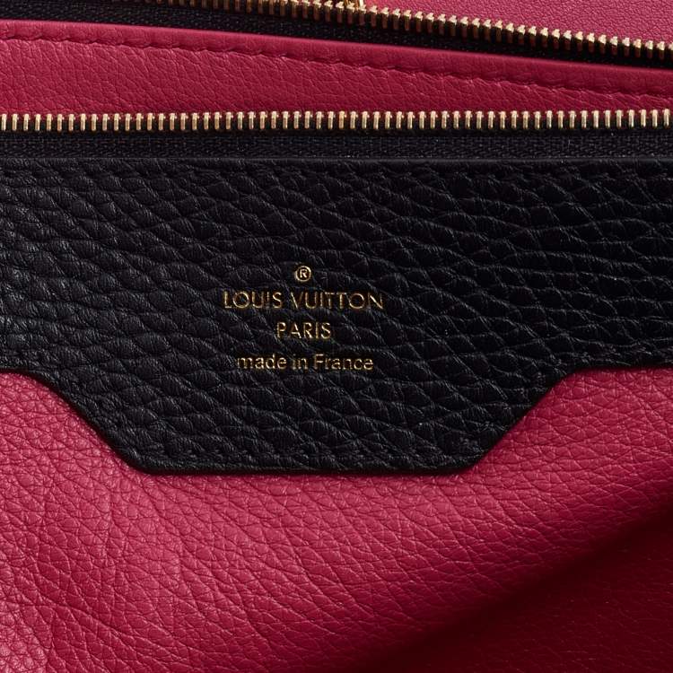 Pre Owned Louis Vuitton Black Taurillon Leather Capucines GM Bag