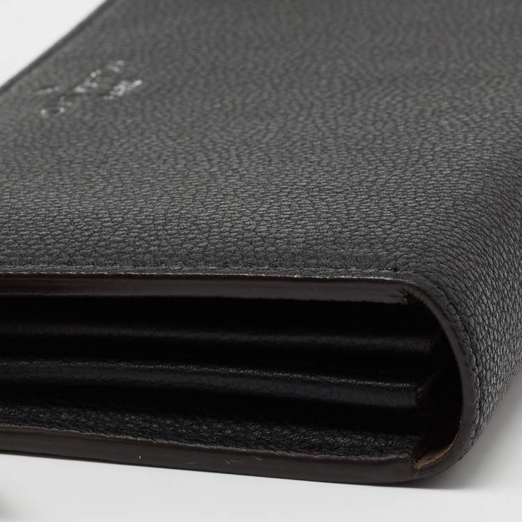 Pre Owned Louis Vuitton Noir Veau Cachemire Leather Comete Wallet