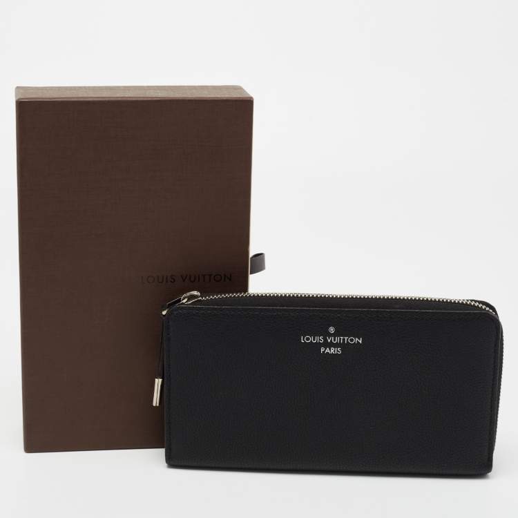 Pre Owned Louis Vuitton Noir Veau Cachemire Leather Comete Wallet