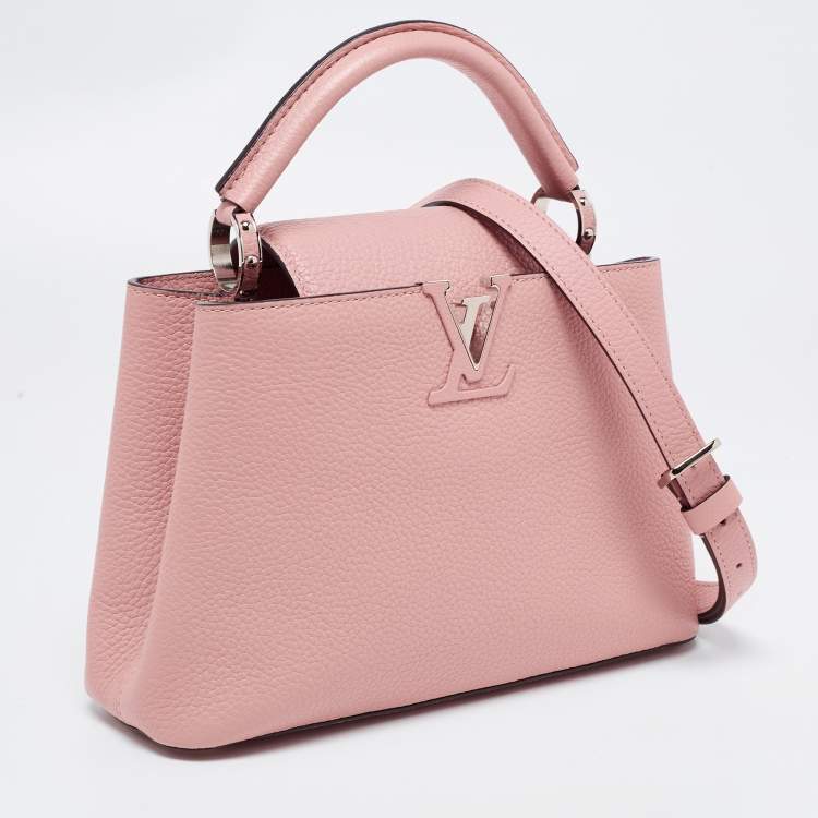 Pre Owned Louis Vuitton Magnolia Taurillon Leather Capucines BB Bag