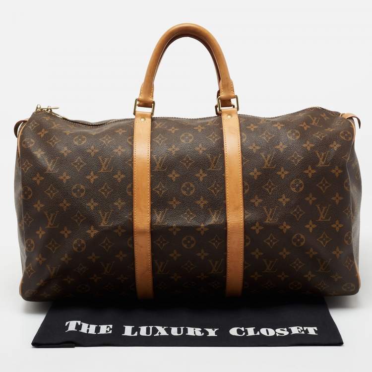 Pre Owned Louis Vuitton Monogram Canvas Keepall 50 Bag