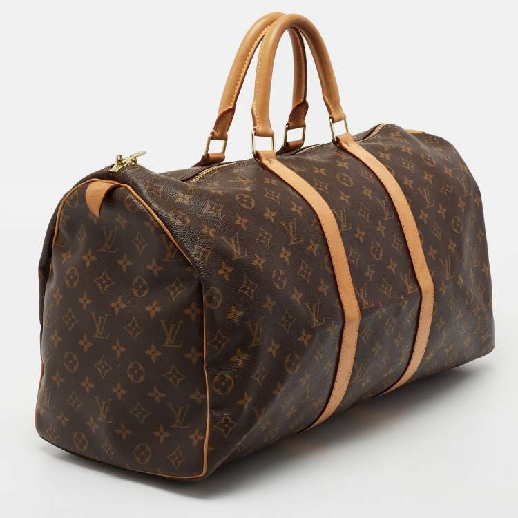Pre Owned Louis Vuitton Monogram Canvas Keepall 50 Bag