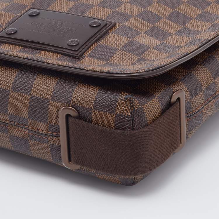 Pre Owned Louis Vuitton Damier Ebene Canvas Brooklyn PM Bag
