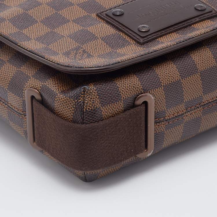 Pre Owned Louis Vuitton Damier Ebene Canvas Brooklyn PM Bag