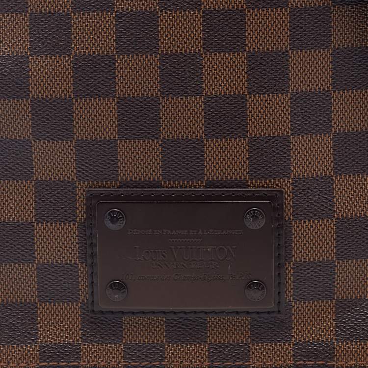 Pre Owned Louis Vuitton Damier Ebene Canvas Brooklyn PM Bag