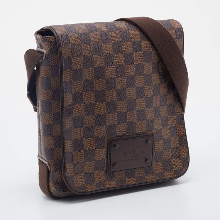 Pre Owned Louis Vuitton Damier Ebene Canvas Brooklyn PM Bag