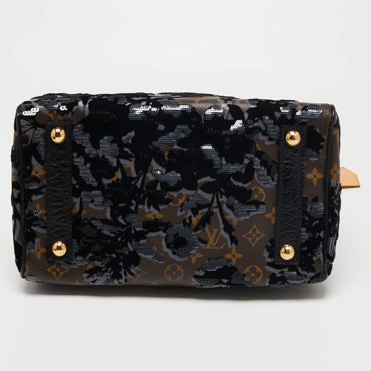 Pre Owned Louis Vuitton Monogram Canvas Limited Edition Fleur De Jais Speedy 30 Bag