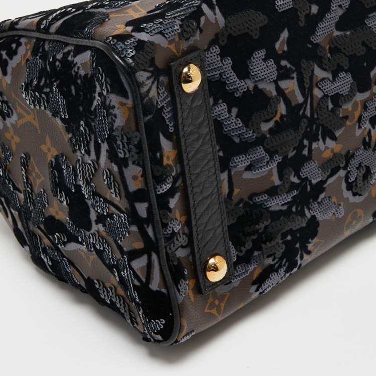 Pre Owned Louis Vuitton Monogram Canvas Limited Edition Fleur De Jais Speedy 30 Bag