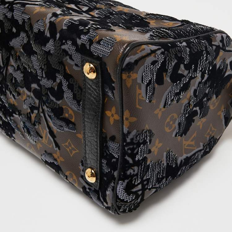 Pre Owned Louis Vuitton Monogram Canvas Limited Edition Fleur De Jais Speedy 30 Bag