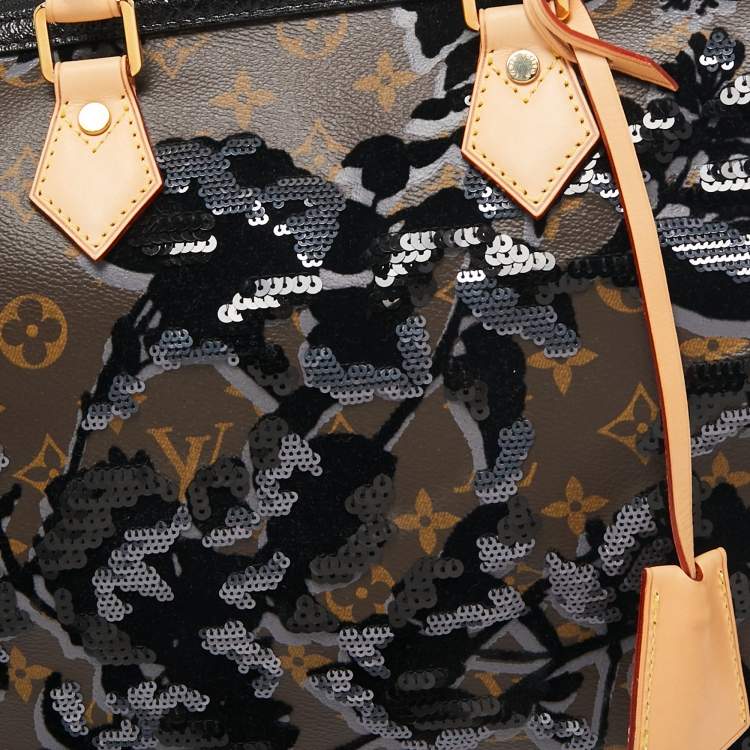 Pre Owned Louis Vuitton Monogram Canvas Limited Edition Fleur De Jais Speedy 30 Bag