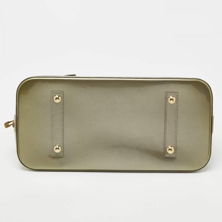 Pre Owned Louis Vuitton Gris Art Deco Monogram Vernis Alma GM Bag