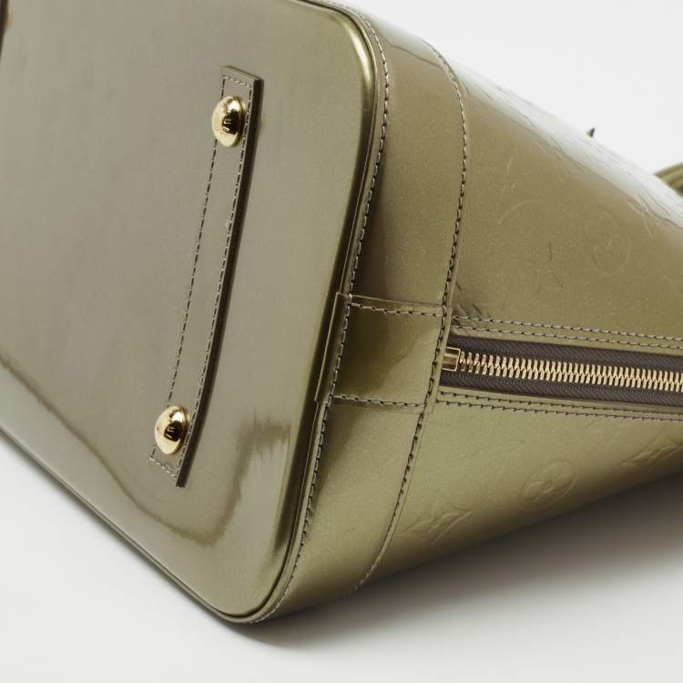 Pre Owned Louis Vuitton Gris Art Deco Monogram Vernis Alma GM Bag