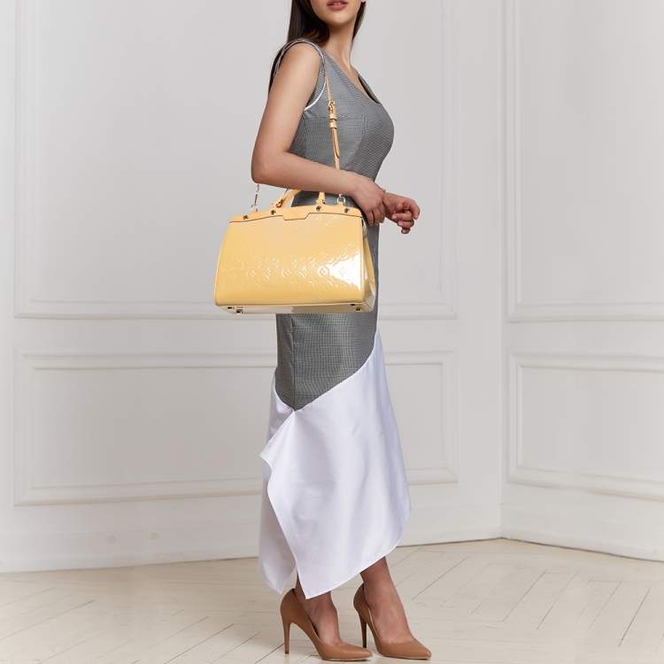 Louis Vuitton Monogram Vernis Brea MM - Yellow Handle Bags