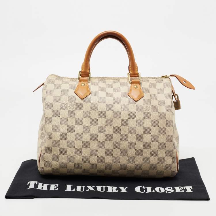 مملوكة مسبقًا Louis Vuitton Damier Azur Canvas Speedy 30 Bag