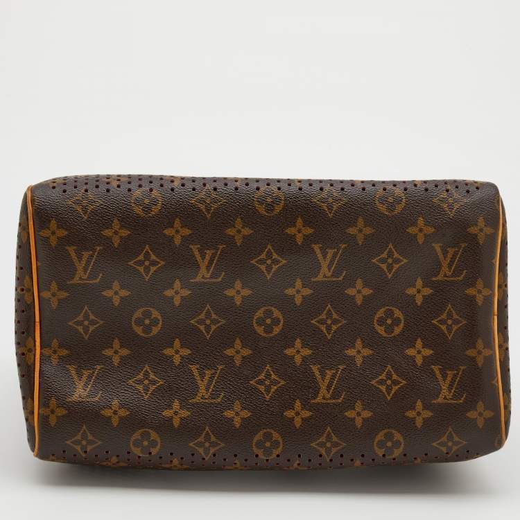 Pre Owned Louis Vuitton Fuchsia Monogram Perforated Canvas Limited Edition Speedy 30 Bag
