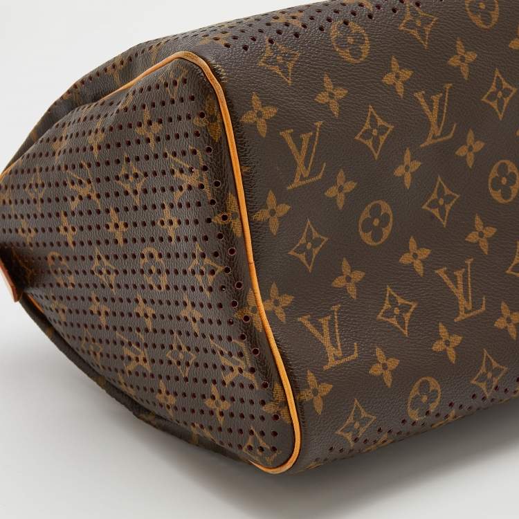 Pre Owned Louis Vuitton Fuchsia Monogram Perforated Canvas Limited Edition Speedy 30 Bag