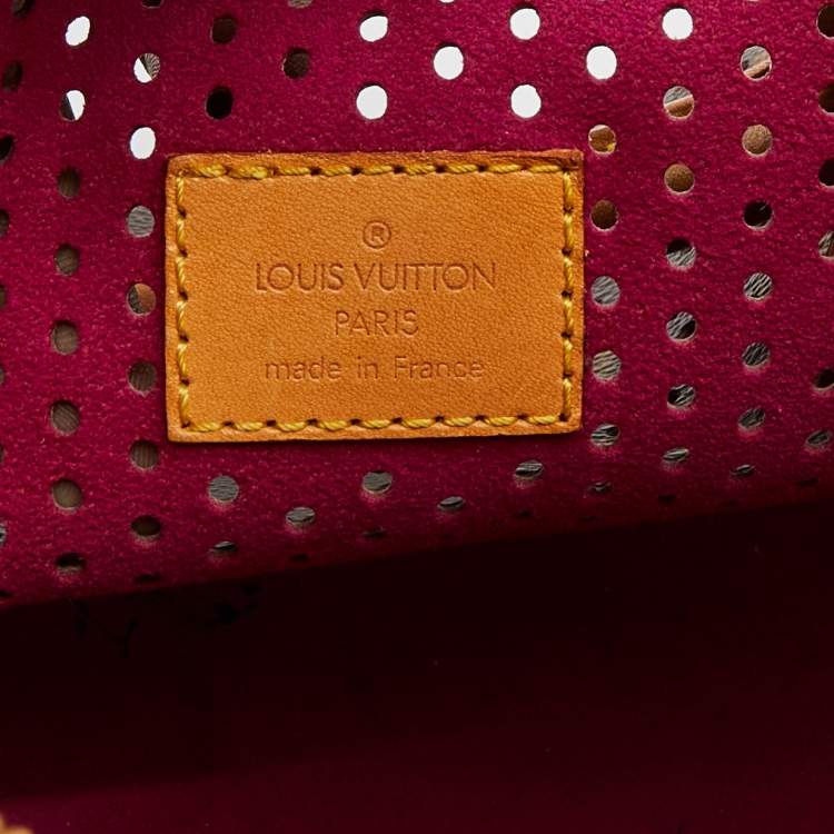 Pre Owned Louis Vuitton Fuchsia Monogram Perforated Canvas Limited Edition Speedy 30 Bag