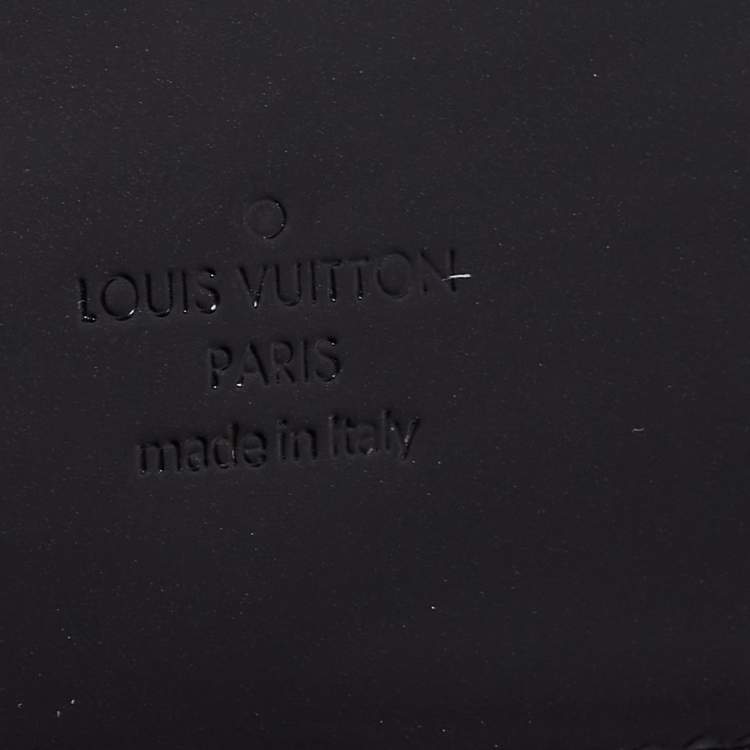 Pre Owned Louis Vuitton Black Vernis Leather And Monogram Canvas Cherrywood BB Bag