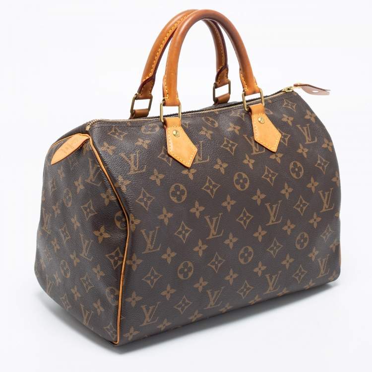 Pre Owned Louis Vuitton Brown Monogram Canvas Speedy 30 Bag