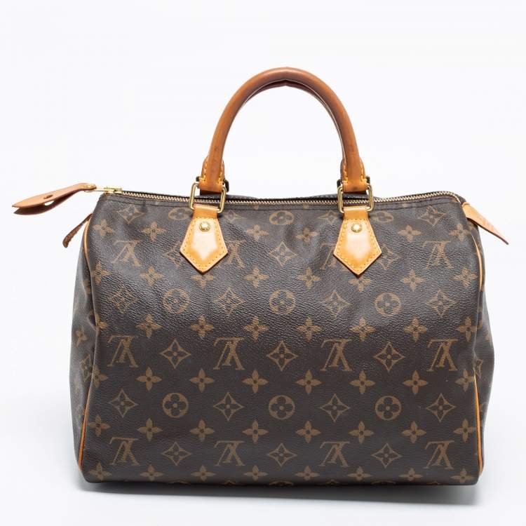 Pre Owned Louis Vuitton Brown Monogram Canvas Speedy 30 Bag