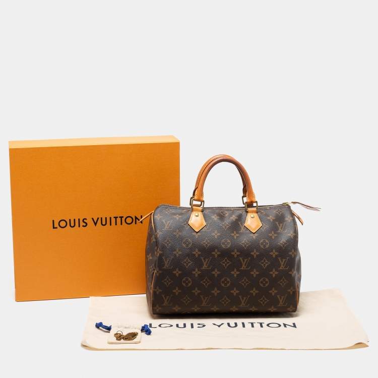 Pre Owned Louis Vuitton Brown Monogram Canvas Speedy 30 Bag