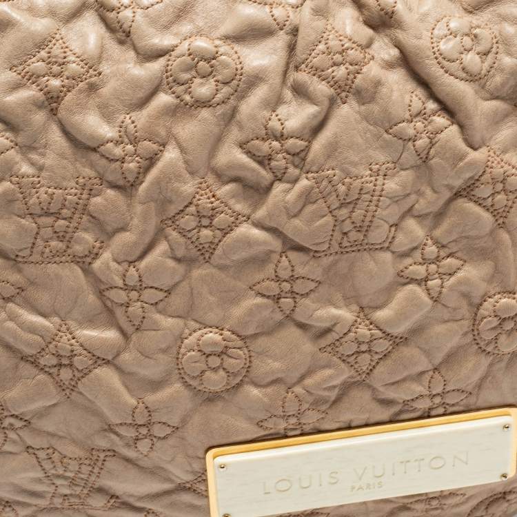 Pre Owned Louis Vuitton Ecru Monogram Leather Limited Edition Olympe Nimbus GM Bag