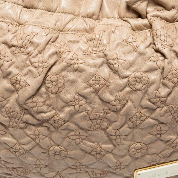 Pre Owned Louis Vuitton Ecru Monogram Leather Limited Edition Olympe Nimbus GM Bag