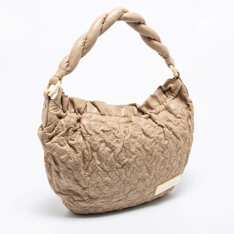 Pre Owned Louis Vuitton Ecru Monogram Leather Limited Edition Olympe Nimbus GM Bag