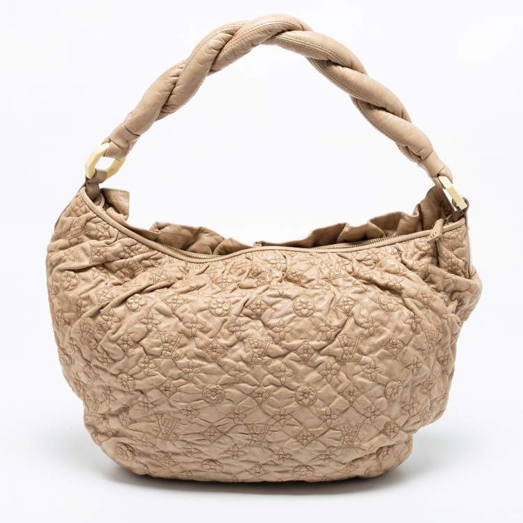 Pre Owned Louis Vuitton Ecru Monogram Leather Limited Edition Olympe Nimbus GM Bag