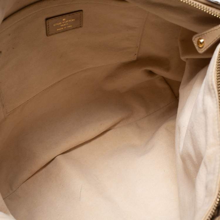 Pre Owned Louis Vuitton Ecru Monogram Leather Limited Edition Olympe Nimbus GM Bag