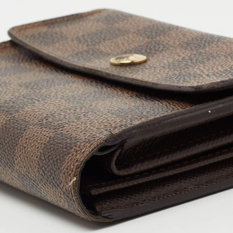Pre Owned Louis Vuitton Damier Ebene Canvas Alexandra Wallet