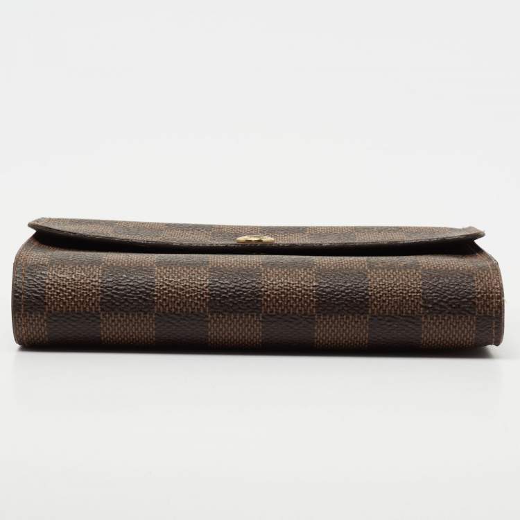 Pre Owned Louis Vuitton Damier Ebene Canvas Alexandra Wallet