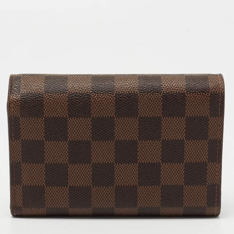 Pre Owned Louis Vuitton Damier Ebene Canvas Alexandra Wallet