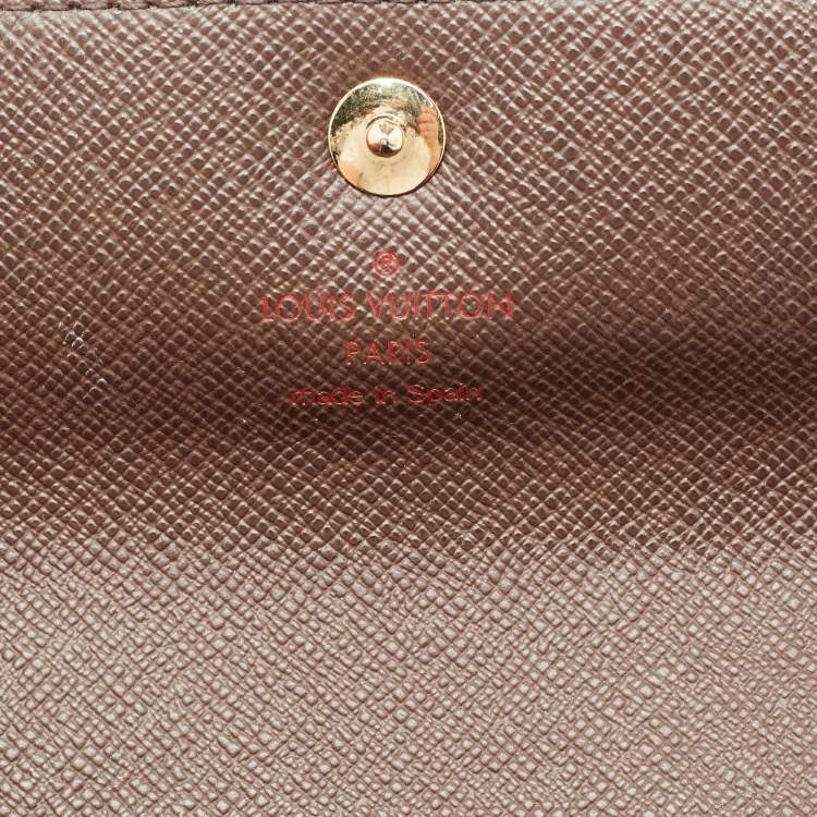 Pre Owned Louis Vuitton Damier Ebene Canvas Alexandra Wallet