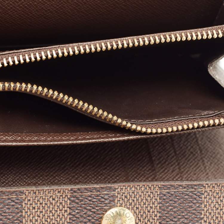 Pre Owned Louis Vuitton Damier Ebene Canvas Alexandra Wallet