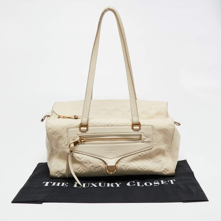 Pre Owned Louis Vuitton Neige Monogram Empreinte Leather Inspiree Bag