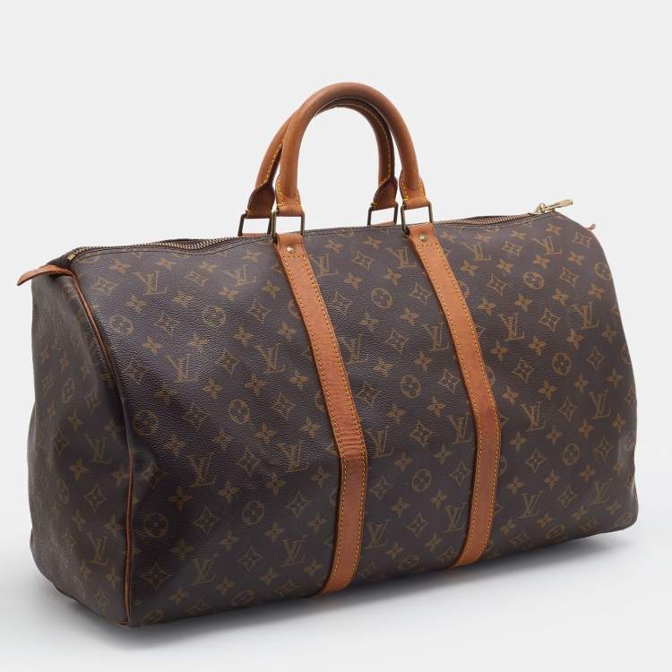 Pre Owned Louis Vuitton Monogram Canvas Keepall 50 Bag