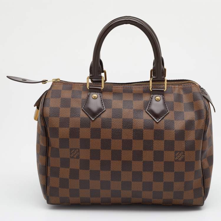 Pre Owned Louis Vuitton Damier Ebene Canvas NM Speedy 25 Bag